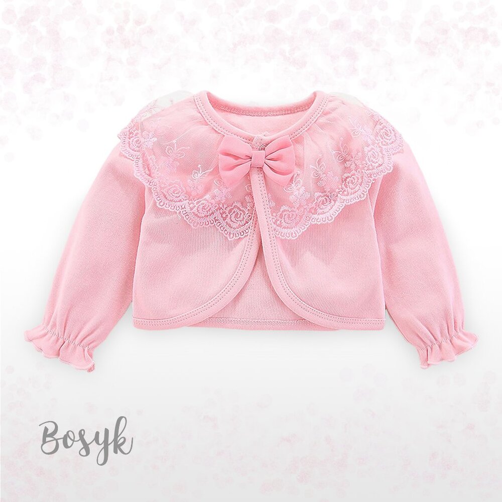 NEW - Lace Bow Sweater Pink for Toddler Girls - Toddler Dress Sweater